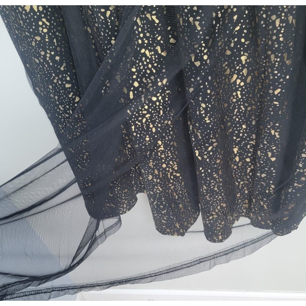 NWT BloomChic Sleeveless Mesh Dress Womens 22/24 Sparkle Black Gold - Picture 3 of 9